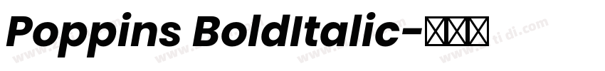 Poppins BoldItalic字体转换